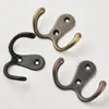 Gancho para ropa de metal negro de aleación de zinc, gancho para abrigos de pared para puerta, gancho individual para ropa de armario para porche