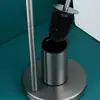 Portarrollos de Papel Higiénico de Acero Inoxidable para Baño de Pie con Escobilla para Inodoro Portarrollos de Papel Higiénico para Hotel Estante de Almacenamiento de Escobilla para Inodoro de Pie para Baño