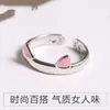 Anillo de pata de gato con apertura de plata, anillo de gato, lindo anillo de oreja de gato, anillo de Totoro, venta al por mayor