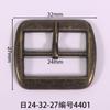 Hebilla japonesa de 24 mm de diámetro interior, forma de barril cuadrado ovalado, chapado en blanco, chapado en barril blanco, color pistola, alambre blanco colgante, trefilado de alambre, hebilla directa de fábrica