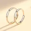 Anillos llanos de plata de ley S925 para parejas, un par para hombres y mujeres, con un diseño de nicho ins, anillos a juego simples y originales