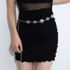 Cadena de Cintura Elegante de Metal con Girasol para Mujer de Comercio Exterior, Accesorio de Cintura Ajustable para Vestido, Cinturón de Cadena Multicapa de Gama Alta