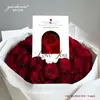 Cartão de Cumprimentos de Dia dos Namorados de Rosa Vermelha de Alta Qualidade, Buquê de Flores Simples Estilo Ins Presente, Cartão Decorativo Romântico de Confissão
