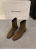 Botines coreanos de ante con tacón grueso para mujer, botas finas con forro polar, estilo retro extranjero, estilo retro, cuadradas, pequeñas, para otoño e invierno, 2024