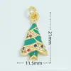 Venta directa del fabricante: Caja de regalo de Navidad de 18 quilates con microincrustaciones de cobre, accesorios de colgante con goteo de aceite, accesorios para pulsera y collar, accesorios para DIY
