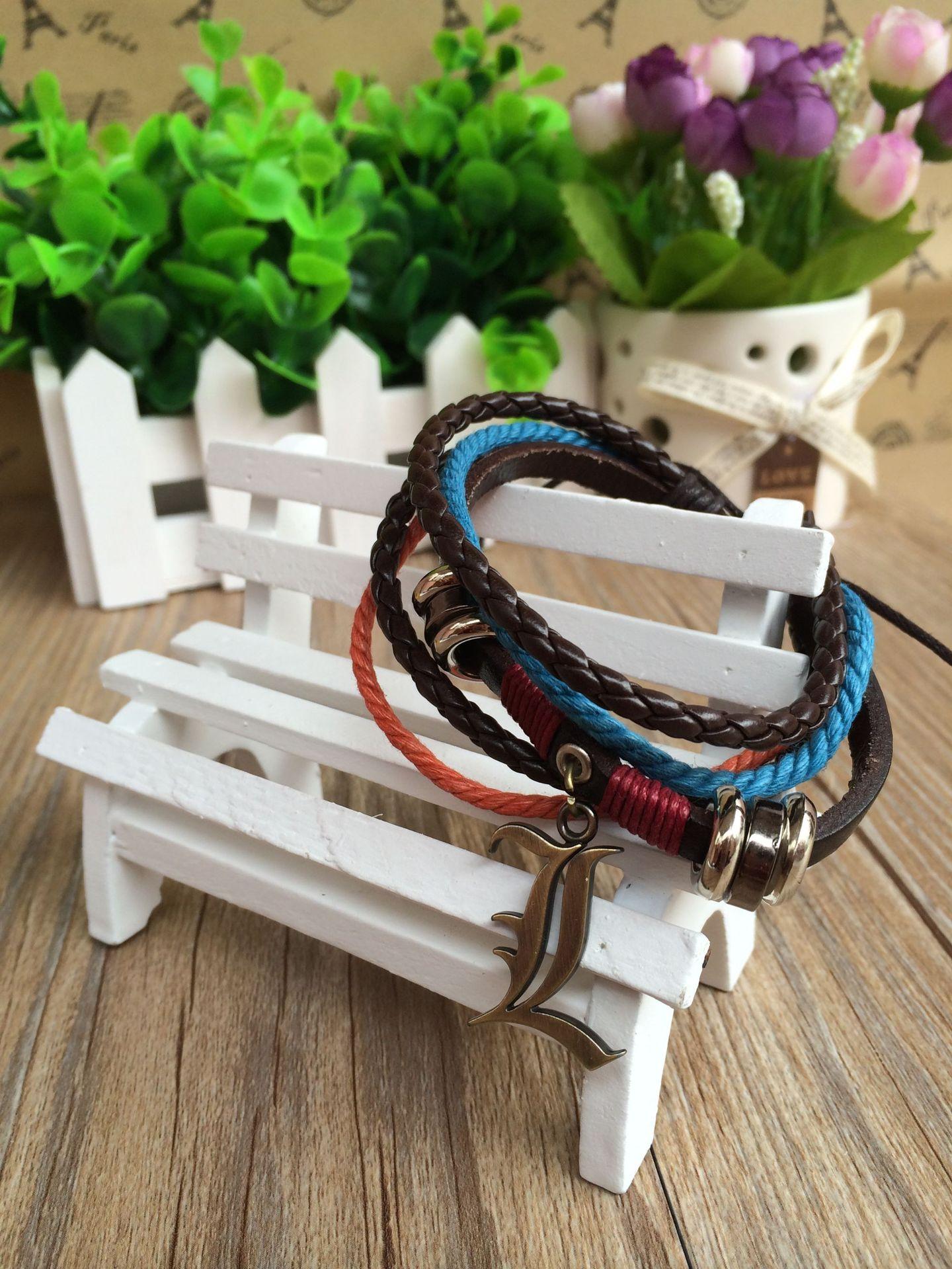 死亡笔记L真皮手链