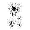 Calcomanía de Tatuaje de Araña de Halloween Transfronteriza Divertida Cara de Horror Impermeable Telaraña Fiesta Calcomanía de Tatuaje