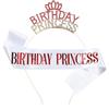 Nuevo Cumpleaños Princesa Corona de Princesa Diadema Correa para el Hombro Cinturón de Etiqueta Adorno para la Cabeza Accesorios para el Cabello para Fiesta de Cumpleaños
