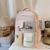 Nueva Mochila Escolar Estilo 2026 para Mujer, Estilo Ins Dopamina Color Sólido Simple Gran Capacidad Juego de Mochila de Dos Piezas para Estudiantes de Primaria y Secundaria
