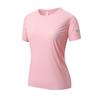 Nueva camiseta deportiva de seda helada con diseño de ondas de agua, sin costuras, cuello redondo, manga corta, secado rápido, antibacteriana, alta elasticidad, color liso, para hombre y mujer, 2025