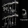 Cadenas de cuentas colgantes de acrílico de cristal transparente juego cortina de puerta creativa cortina colgante lámparas accesorios para árbol de Navidad venta al por mayor
