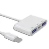 El adaptador OTG es adecuado para teléfonos Apple, un adaptador de expansión tres en uno para conectar unidades USB, ratones y teclados