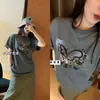 Nueva Colección Otoño 2026 Coreana Dongdaemun Dulce Fresca Divertida Estampado de Leopardo Estampado de Gatito Cuello Redondo Manga Corta Camiseta