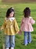 Chaqueta Holgada de Estilo Occidental para Niñas para Primavera y Otoño de Manga Larga para Bebé 2025 Nuevo Estilo Coreano Abrigo Viento Fragante Primavera Princesa