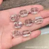 Cristal Branco Piezoelétrico Botão Acompanhante Barril Contas Balas de Goma Pulseira de Formato Especial Pulseira Colar Acessórios de Joias DIY