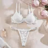 Conjunto popular de encaje para mujer con estilo de chica hot, fino, transpirable, sexy, dos piezas