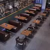 Bar retrô, sofá de canto para lounge, café musical de lazer, hot pot, sobremesa, chá de leite, conjunto de mesa e cadeira para lanchonete