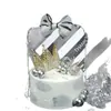 Tendencia Arco Perla Rosa Hierro Negro y Blanco Moño Decoración Enchufe Forma de Puerta Tarjeta Fiesta Postre
