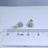 DIY Brincos Acessórios S925 Prata Esterlina Brincos de Amor Azul Brincos Suporte Vazio Brincos de Pérola Produtos Semiacabados de Prata
