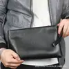 Bolso de Mano de Cuero Genuino Piel de Oveja para Hombre Capa Superior Piel de Vaca Bolso tipo Sobre Simple de Moda Gran Capacidad Bolso para Hombre Bolso para Teléfono