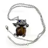 Temu Producto Nuevo Más Vendido Colgante de Tigre Pequeño Heterocromático Tendencia Colgante de Piedra Natural Cristal Ágata Piedra Collar Colgante