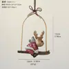 Nuevos colgantes decorativos vintage de resina tridimensional transfronterizos, paquete de regalo de guirnalda, adornos de campana para árbol de Navidad, decoraciones navideñas