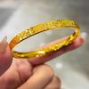Pulsera y anillo de flash chapados en oro de 24 quilates estilo hielo roto 2024 nuevo moda personalizada joyería de hielo roto ventas directas de fábrica