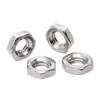 Tuerca fina hexagonal de acero inoxidable 304 tapa de tornillo M3 tuerca de seguridad M4 tuerca fina hexagonal exterior de metal