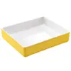 Kaibaiya vajilla de melamina ángulo recto caja cuadrada de plástico plato plato para hot pot comercial plato para barbacoa de autoservicio plato de exhibición