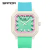 Reloj Sanda para Estudiantes, Adecuado para Niños y Niñas de Secundaria y Preparatoria, Reloj de Cuarzo para Exámenes, Elegante y Funcional, Solo Muestra la Hora, Reloj Cuadrado Transparente