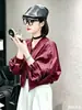 Jaqueta de baseball com zíper estilo biker, design moderno europeu para mulheres, outono, solta, casual, versátil, que rejuvenesce