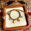 2026 Novo Bracelete dos Cinco Deuses da Riqueza Estilo Xizang, Corda de Pulseira Trançada à Mão, Cinquenta Deuses da Riqueza Thangka, Tara Verde, Zaki La