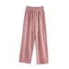 Pantalones rectos Oumianrong Yamamoto para mujer, nuevos pantalones casuales con cordón de otoño 2026, agradables al tacto, holgados, versátiles pantalones de pierna ancha para mujer