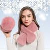 Bufanda de peluche de conejo para hombre y mujer, bufanda gruesa para invierno, bufanda versátil, orejeras, protección para los oídos, bufanda cálida para montar al aire libre, venta al por mayor en stock