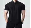 Camiseta de Manga Corta para Hombre de Marca Moderna, Versátil, Corte Holgado, Color Sólido, Nueva Camiseta Retro de Verano, Casual Estilo Americano Henley