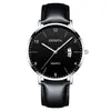 Reloj Minimalista de Cuarzo para Hombre, Indicador de Fecha Correa de Malla Negra Casual de Negocios Luminoso Reloj de Pulsera para Estudiante