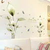 Planta verde Lirio de Calas fondo de cabecera pared autoadhesivo papel tapiz sala de estar dormitorio habitación decoración pegatinas de pared desnudo