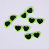 Gafas de amor DIY con forma de corazón, redondas, para mascotas, joyas, bola de pelo, accesorios, parche de fondo plano, accesorios para lentes