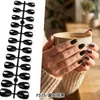 Adesivos de Nail Art de Comércio Exterior Mais Vendidos, Cor Nude Transparente, Cor Sólida, 24 Peças, Tamanhos Variados, Pontas de Nail Art Usáveis, Atacado
