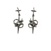 Nuevos Pendientes Asimétricos Simples de Plata de Ley S925 con Aguja de Planeta para Mujer Estilo Cool Estético de Gama Alta Coreano Accesorios de Pendientes de Nicho de Moda