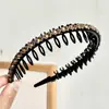 Faixa de cabelo feminina 2026 novo modelo, faixa de cabeça para lavar o rosto, antiderrapante com dentes, para arrumar pequenos fios rebeldes, presilha de cabelo de veludo