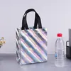 Bolsa de papel de aluminio no tejido, bolsa de regalo de cumpleaños, bolsa de compras ecológica, bolsa de mano para ropa con película láser personalizada, personalización 3D