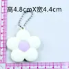 Colgante de Taza de Agua de Goma Suave de PVC Colgante de Flor Colorida Dopamina Llavero DIY Adorno de Flor Pequeña