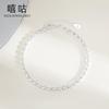 Pulsera Xigu H0117 de plata S925 con guisantes estrellados de doble capa, personalidad simple, lujo ligero, nicho, estilo ins