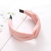 Accesorios para el Cabello Coreanos Mismo Estilo que Jia Jingwen Diadema Elegante para Mujer Retro Simple Color Puro Nudo Cruzado Ancho para Lavarse la Cara