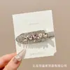 Grampo Lateral de Flor com Estampa de Leopardo para Mulheres 2025 Novo Clipe de Franja de Alta Qualidade para Cabelos Quebrados Clipe Lateral de Uma Linha Acessório de Cabelo