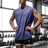 Chaleco Deportivo Cruzado para Hombres, Holgado, de Secado Rápido, Transpirable, sin Mangas, Camiseta para Entrenamiento Muscular, Chaleco Liso