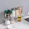 Estante transparente para refrigerador, estante de almacenamiento para especias en capas para cocina, estante de escritorio para cosméticos, mesa pequeña
