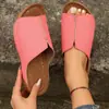 Zapatos de exterior de comercio exterior transfronterizo europeo y americano para mujer, cómodas zapatillas de cuña independientes, sandalias sencillas de talla grande 2024 nuevas para mujer