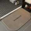 Alfombra antideslizante para baño tejida de lino, alfombrilla absorbente para el suelo para la entrada del baño y el lavabo, alfombrilla para los pies del inodoro, alfombra anticaídas